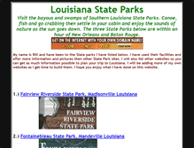 Tablet Screenshot of louisianastateparks.net